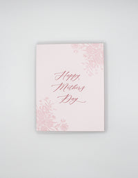 Letterpress mother's day card with florals that says "Happy mother's day" by Rust Belt Love