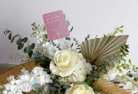 Rust Belt Love's pink floral minicard that reads "I am so in love with you"