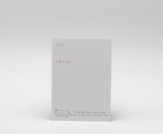 Dark pink floral minicard that reads "I am so in love with you" by Rust Belt Love