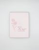 Letterpress friendship card with florals that says "Hello how are you I love you" by Rust Belt Love