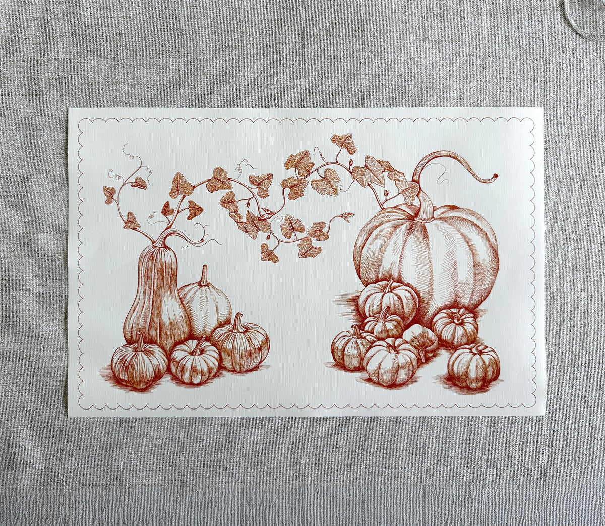 Pumpkins & Squash Placemats (Set of 12)