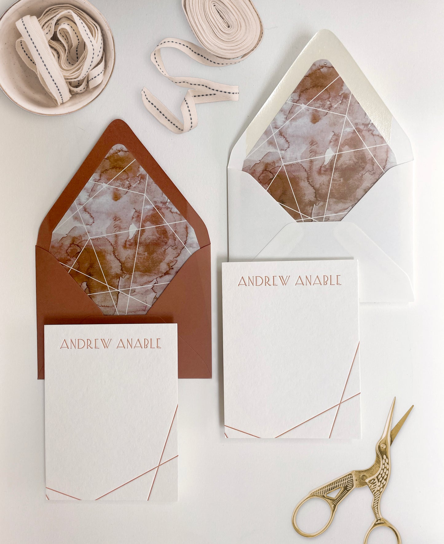 Art Deco Splash Semi-Custom Stationery