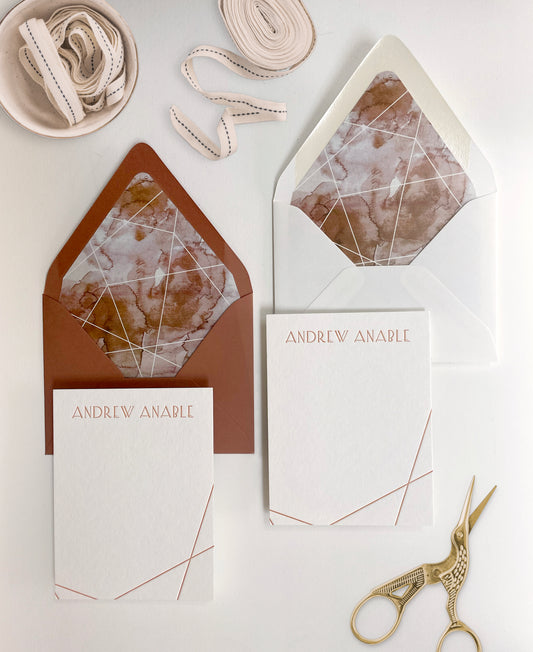 Art Deco Splash Semi-Custom Stationery