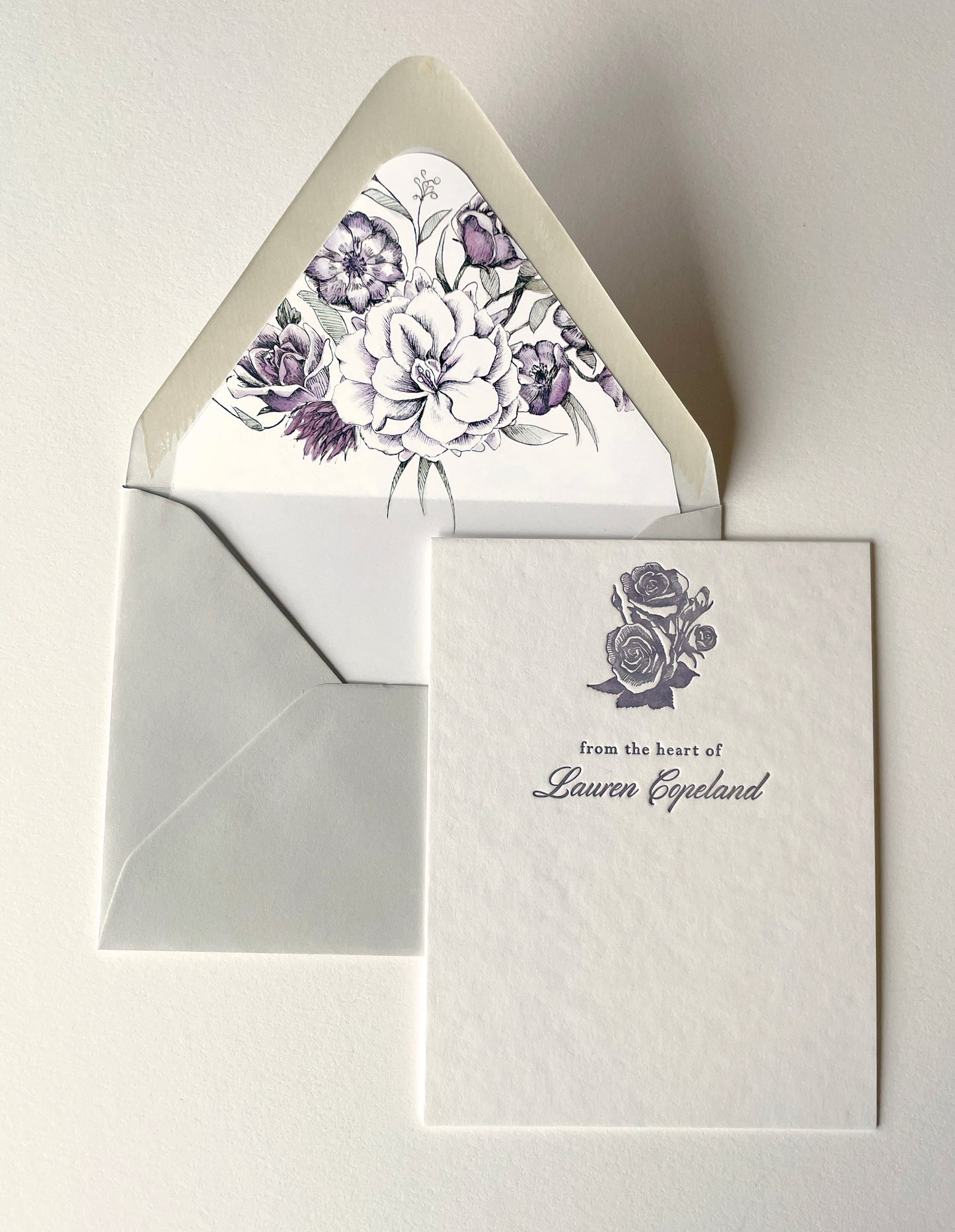Lavender Garden Semi-Custom Stationery