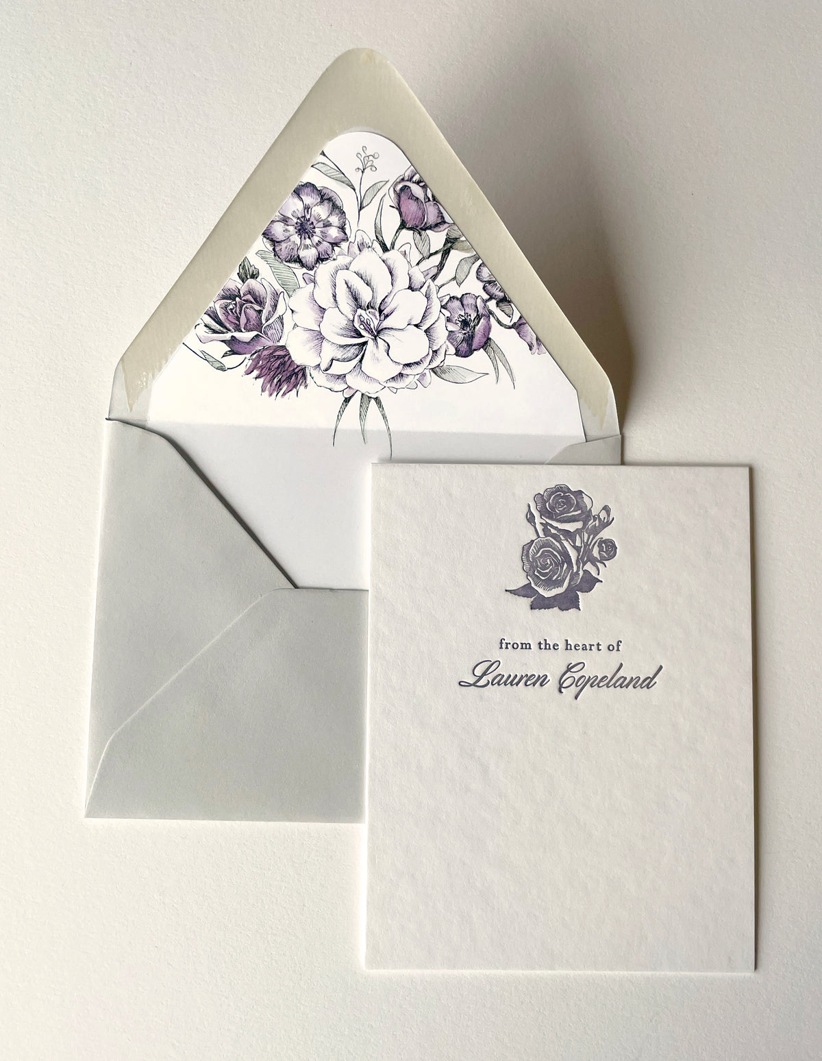 Lavender Garden Semi-Custom Stationery