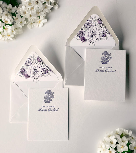 Lavender Garden Semi-Custom Stationery