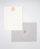Letterpress flat note card with an orange rose by Rust Belt Love