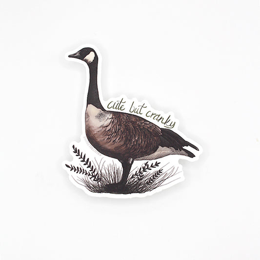 Cute but Cranky Goose Sticker