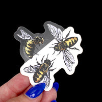 Clear background Bee Sticker
