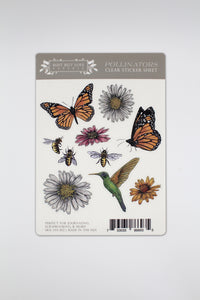 Pollinators Clear Sticker Sheet