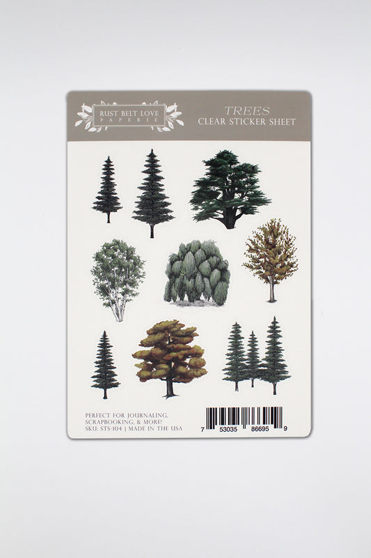 "Trees" woodland sticker sheet by Rust Belt Love