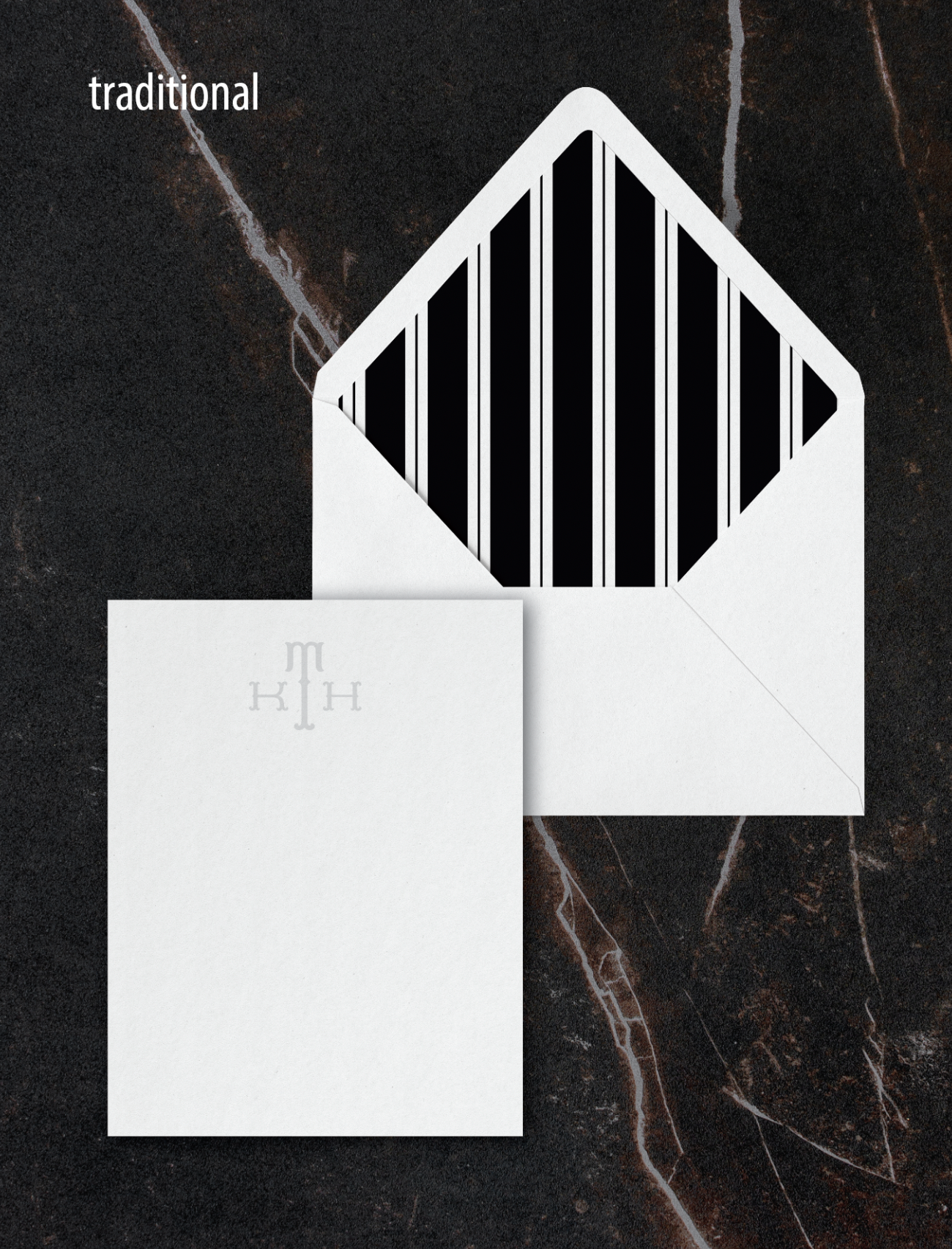 Classic Monogram Semi-Custom Stationery
