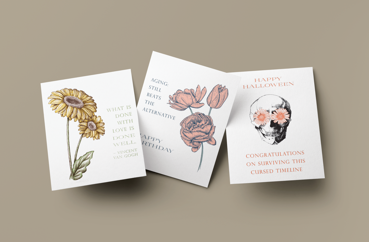 "What is done with love is done well" - Vincent Van Gogh Letterpress Greeting Card