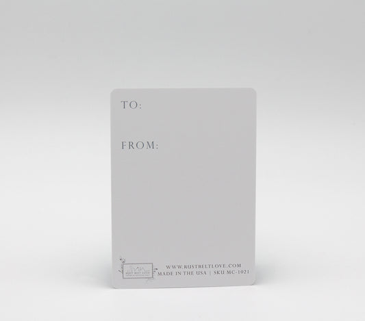 Teal floral minicard that reads "I like you I am when I'm with you" from Rust Belt Love