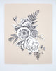 Digital terracotta floral print by Rust Belt Love