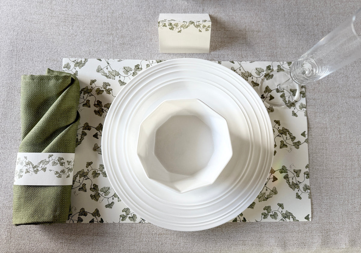 Vine Place Cards – Double-sided Table Tents (Set of 12)