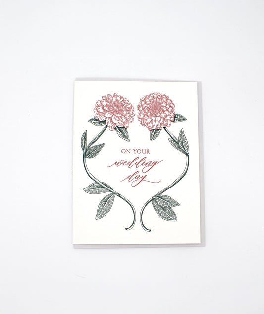 On Your Wedding Day Letterpress Greeting Card
