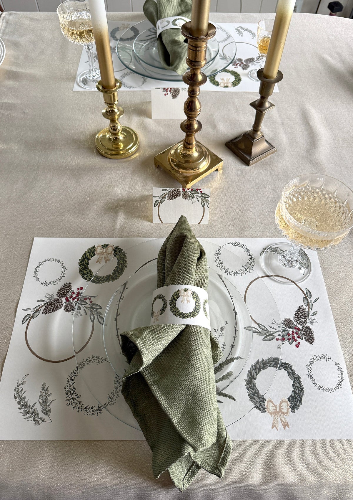 Wreath Napkin Bands (Set of 12)