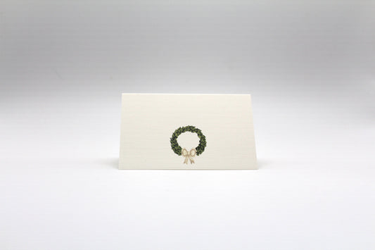 Wreath Place Cards – Double-sided Table Tents (Set of 12)