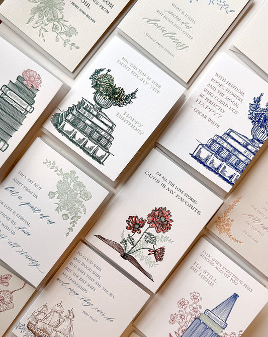 The List Of Reasons I Love You Is As Long As Your TBR Letterpress Greeting Card