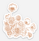 Burnt orange floral sticker by In Good Company