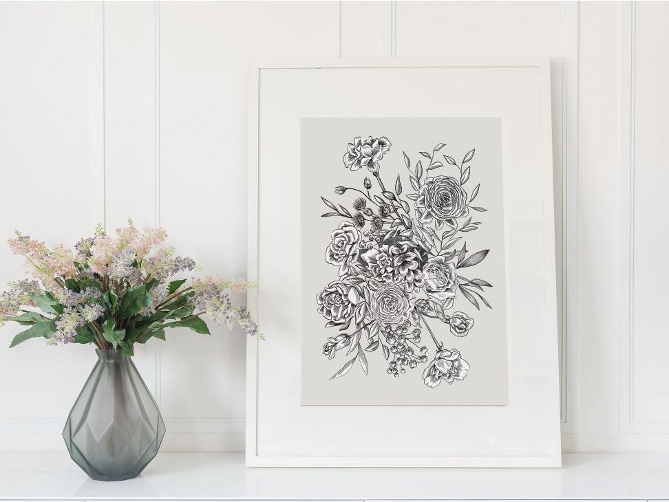 Digital clay floral print by In Good Company