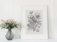 Digital clay floral print by In Good Company