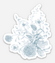 Dusty blue floral sticker by In Good Company