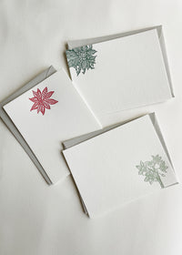 A variety of letterpress holiday flat note cards by In Good Company