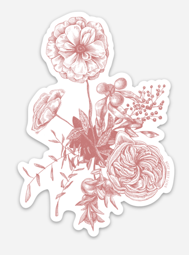 Pink floral sticker by In Good Company