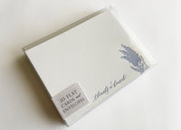 Letterpress flat note card with florals that says "thanks a bunch" by In Good Company